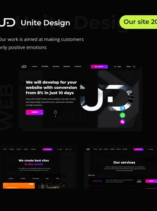 Unite Design studio website
